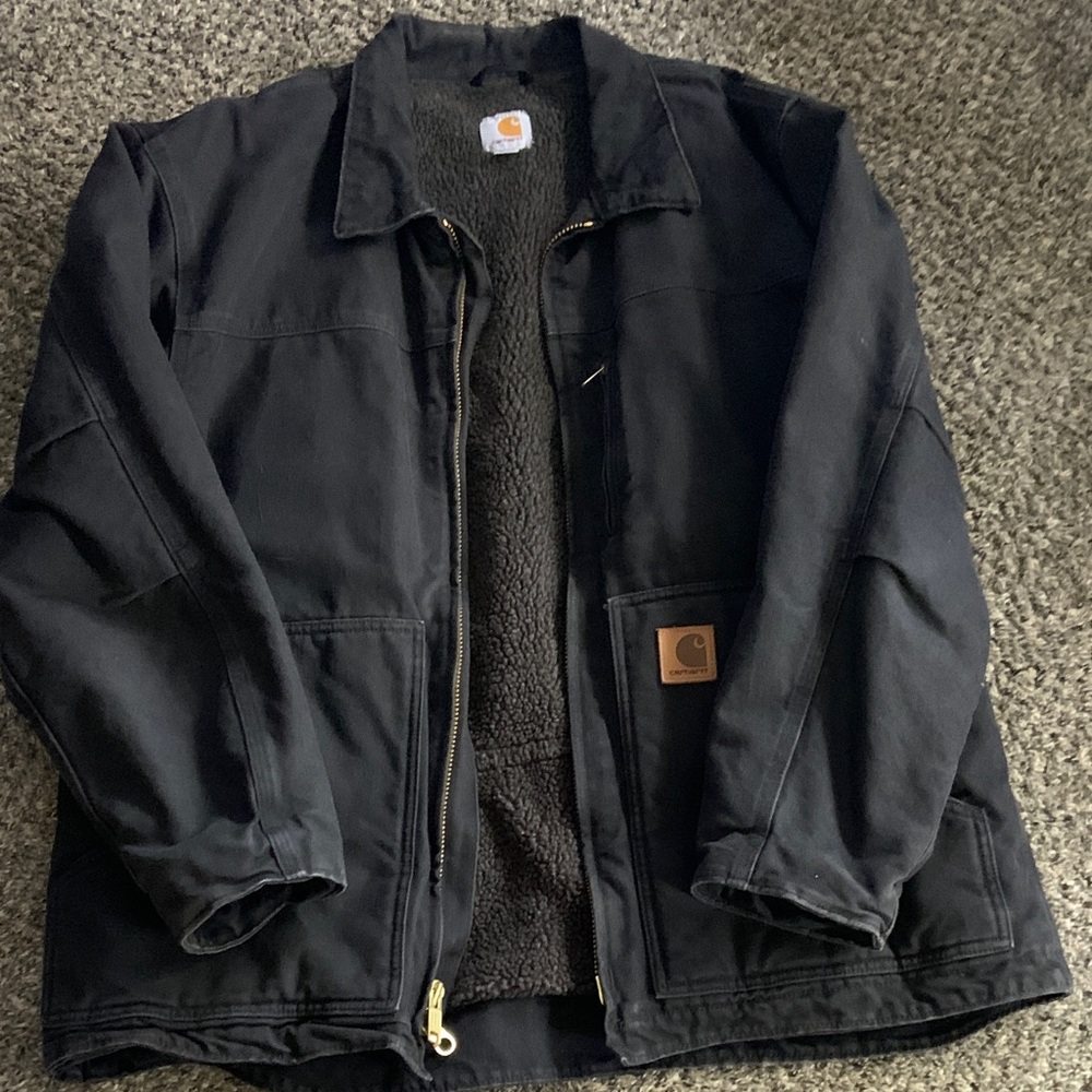 Carhartt Men's Dark Jacket with Sherpa Lining